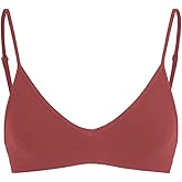 SweatyRocks Women's Triangle Bralette Plunge Bra V Neck Wireless No Padded Soft Comfortable Everyday Sleep Bras