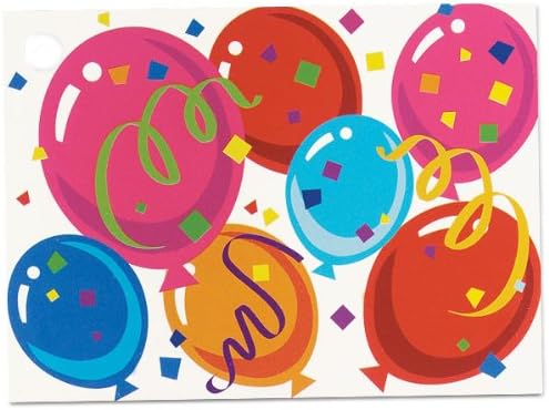 CLEARANCE - Celebrate Birthday Party Balloons Theme Gift Cards - Pack of 6 Cards - We Ship Within 1 Business Day w/ *FREE Standard Shipping!