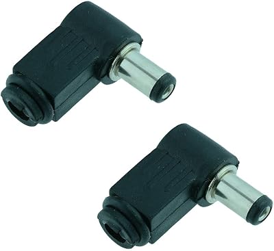 Switch Electronics 2.5mm x 5.5mm Right Angle DC Power Plug Jack Connector (2