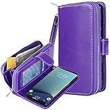 Galaxy S8 Plus Case, E LV Galaxy S8 Plus Case Cover - PU Leather Flip Folio Wallet Purse Case Cover for Samsung Galaxy S8 Plus - [PURPLE]