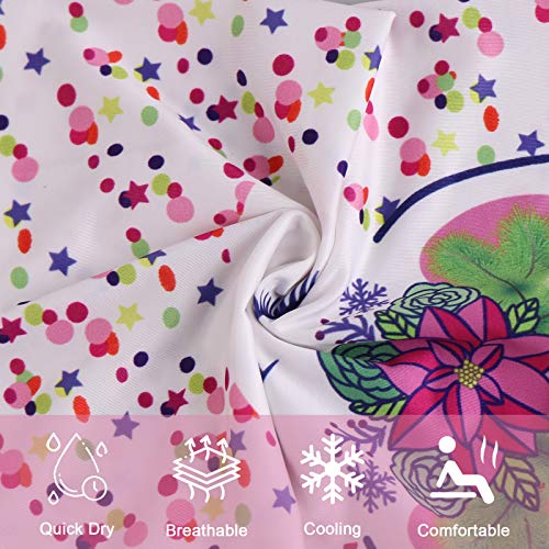 3 Pcs Kids Face Mask Balaclava Neck Gaiter Bandanas,Reusable Kids Face Cover Scarf Headband,Dustproof Windproof Breathable White