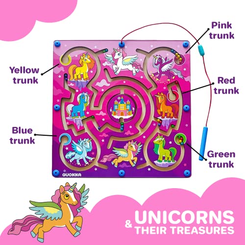 Maze Toddler Board Games for 2 3 Year Olds Unicorn Travel Toys for Girl and Boy Age 1