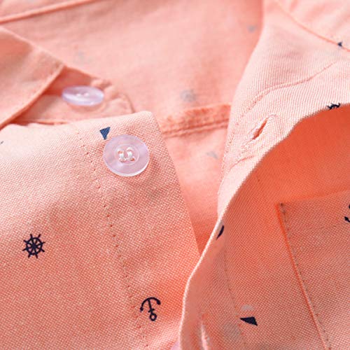 Baby Boys Gentleman Outfit Suits,Infant Toddler Boys Pants Set,Long Sleeve Romper Shirt+Suspender Pants+Bow Tie 4Pcs Clothing Set (Pink Ship, 9-12M/80) - Thumbnail 6