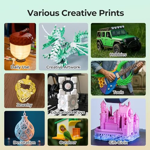 Creality Filamento Soleyin Ultra PLA 1,75 mm para Impressora 3D, Velocidade de 300 mm/s, Resfriamento e Modelagem Rápidos, Bobina de 1kg (2,2lb), para Creality Ender K1, K1C Series (Preto)