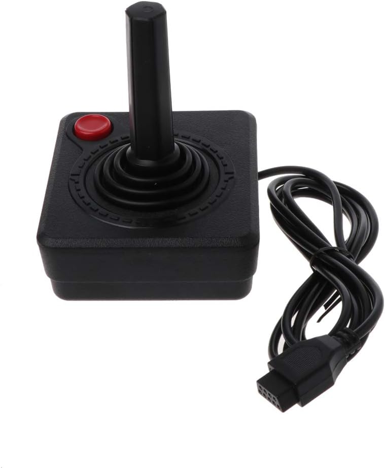 Junlinto,Retro Classic Controller Gamepad Joystick For Atari 2600 Game Rocker With 4-Way Lever And Single Action Button