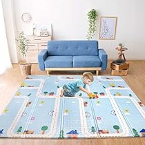 Estera del juego de Bammax, tapete plegable para bebés impermeable reversible para niños estera de arrastre