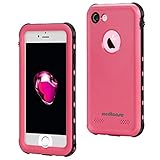 iPhone 7 Waterproof Case, Merit Shield Series Shockproof Dirt-proof Protective cover, Snow-proof Underwater IP68 Waterproof Case for iPhone 7 (Pink)