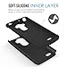 LG G Vista 2 Case, MoKo [Shock Absorption] Slim Dual Layer Protective Case with Soft Silicone Bumper and Rigid PC Back Cover for LG G Vista 2 5.7 Inch (2015) - Black