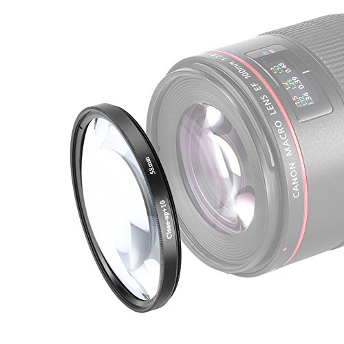 Neewer 58MM Macro Close-Up Filter Set (+1 +2 +4 +10) with Pouch for Canon Digital SLR Camera Which Has Any Of These (18-55mm, 75-300mm, 50mm 1.4 , 55-200) Canon Lenses