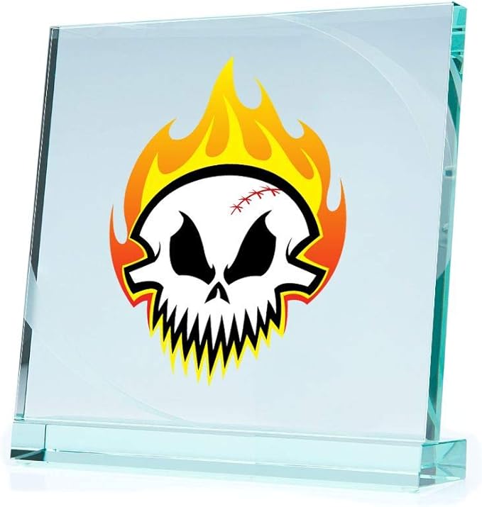 Download Amazon.com: Decal Stickers Skull with Flames Motorbike Vehicle Weatherproof Garage (4 X 2.89 ...