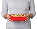 Sistema Microwave Cookware Rectangular Bowl, 41.6 Ounce/ 5.2 Cup, Red