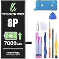 LL TRADER Battery for iPhone 8 Plus, 7000 mAh High Capacity Replacement Battery for iPhone 8 Plus, (A1864、A1897、A1898) with Full Set Repair Tool Kit 2024 New Model