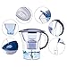 Water Filter Pitcher Alkaline Filtration - 2.5L Improve PH, BPA Free, 10 Cup Large Size Fast Flow with 2 Filters by Hskyhan
