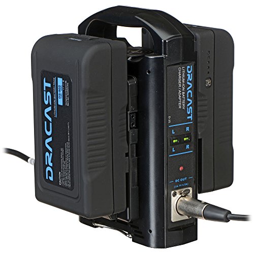 Dracast DR90S2CK 90Wh V-Mount 2X 90W Hour Battery & 1x Charger Combo, Black