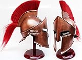 Hanzlacollection Medieval Armor King Leonidas Greek Spartan 300 Roman Helmet on Wooden Stand