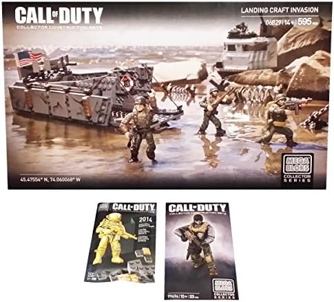 Mega Bloks Call of Duty Bundle - Landing Craft Invasion (06829) &amp; New York Comic Con (NYCC) Exclusive Gold Ghosts Astronaut &amp; Ghosts Tactical Combat Mini Action Figure Set (1 of Each)