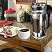 Ultimate Kitchen French Press Coffee Maker, 1 Liter (4 cups), Chrome Finished Stainless Steel, Loose Leaf Tea Brewer. Delicious Coffee Recipe on Box