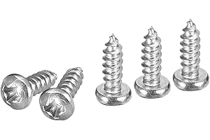 DTGN #2x1/4" Phillips Pan Head Self-tapping Screw - 100Pack - Bright Finish 304 Stainless Steel Sheet Metal Screws Wood Screws