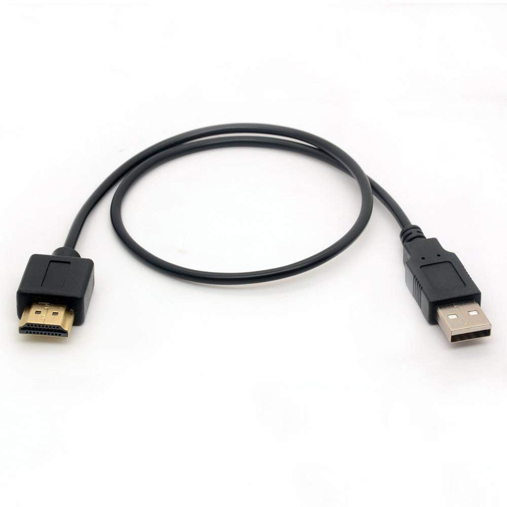 OpenII USB to HDMI Cable - USB 2.0 A Male to HDMI Male Extension Converter Cord 50CM