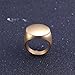HIJONES Men's Stainless Steel Polished Round Top Signet Style Ring Gold Size 9