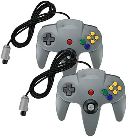 Classic Wired Controller Joystick for Nintendo 64 N64 Game System ,Pack of 2 - Grey