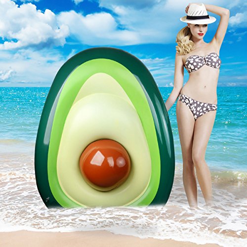 Aitey Pool Float, Avocado Huge Inflatable Swimming Pool Lounger Large Outdoor Portable Pool Float Hammock, Beach Toy for Adults & Children