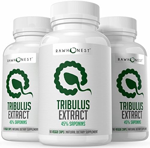 Tribulus Dietary Supplement With 45% Saponins – 100% Natural &amp; Pure Male Performance Support, Advanced Fast-Absorbing Formula, Boosts Immune System &amp; Improves Libido – 90 Veggie Capsules