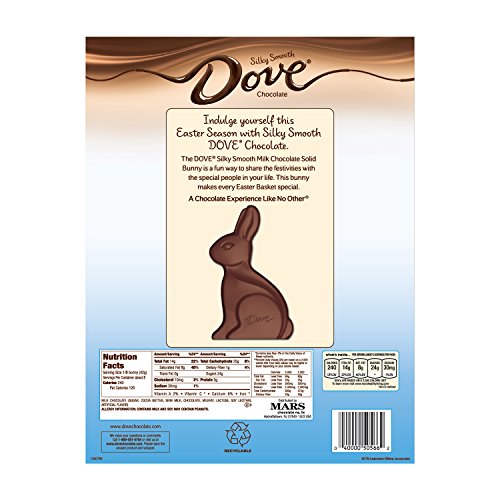 DOVE Milk Chocolate Easter Candy Solid Easter Bunny, 12 oz Box Pricepulse