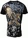 Konflict NWT Men's Striking Eagle Graphic Designer MMA Muscle T-shirt! L Black