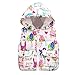 PanDaDa Baby Girl Winter Coat Animal Graffiti Print Thick Jacket 1-2T White