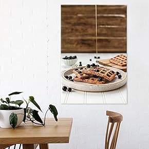 Canvas Wall Art - Cakes and Blueberries - Giclee Print Gallery Wrap Modern Home Art Ready to Hang - 12x18 inches