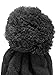 NEOSAN Women Winter Thick Knit Infinity Loop Scarf and Pom Pom Hat Set Twist Charcoal