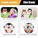 Chuchik Squishy Toy For Stress Relief. Kawaii Slow Rising and super soft Squishies with sweet Scented. 2 pack (Penguin & Hamster)
