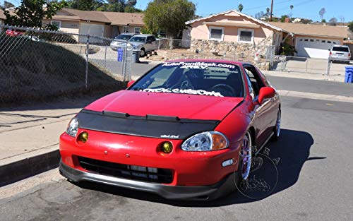 Cobra Auto Accessories Car Bonnet Mask Hood Bra + Logo Fits Honda CRX Del Sol 1993 1994 1995 1996 1997 93 94 95 96 97