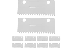 VINTORKY 10pcs Tape Gun Replacement Blade - 2" Serrated Metal Cutter for 4-5cm Packing Tape Dispensers - Sticker Dispenser Bl