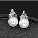 Luna Azure Vintage Style Sterling Silver Shell Pearls Marcasite Women Earrings Girls Festival Gift Present