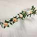Miracliy 2 Pack 15 FT Fake Rose Vine Flowers Plants Artificial Flower Home Hotel Office Wedding Party Garden Craft Art Décor, Champagne Pink