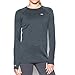 Under Armour Women's Base 3.0 Crew Long-Sleeve T-Shirt , Lead (029)/Glacier Gray , Medium
