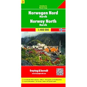 Norwegen Nord – Narvik, Autokarte 1:400.000: Toeristische wegenkaart 1:400 000: AK 0657 Landkaart – Gevouwen Kaart, 1 december 2005