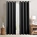 Vangao Blackout Curtains 84 Inches Long for Bedroom Nursery Living Room Darkening Curtains Thermal Insulated Noise Reducing Black Out Window Treatment Panel Drape Grommet Top 1 Panel