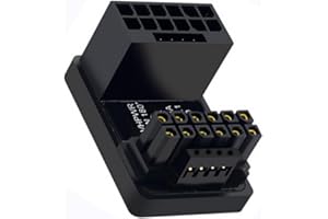 IYUANEPRO 12VHPWR 180-Degree Angled Adapter, 600W PCIe 5.0 Power Adapter ATX 3.0 16 Pin (12+4) Connector for GeForce RTX 3090