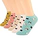 FAYBOX No Show Socks Womens Athletic Ankle Socks Cushioned Running Low Cut Non Slip Boat Liner 6 Pairs