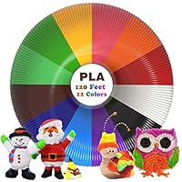 3D Pen/3D Printer Filament Rilitor 1.75mm PLA Filament Pack of 12 Different Colors High-Precision Diameter Filament Each Color 10ft