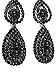 Vijiv Gatsby Earrings Vintage 1920s Drop Chandelier Flapper Jewelry Accessories Black One Size
