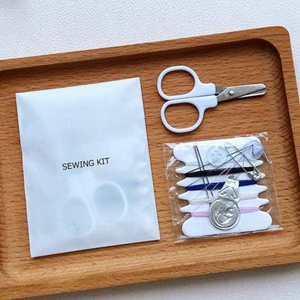 Set of 10 Travel Sewing Kits Single Package with Needles, Threads, Button, Scissors, Pin - 6 Colors Thread Repair Kit for Wedding Party Bridal Survival kit Hotel Amenities Necessities