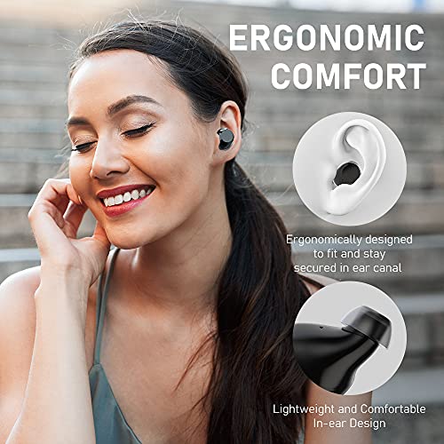 LYCHL Bluetooth Kopfhörer Kabellose Kopfhörer In Ear 8H Single Spielzeit, Sport Ohrhörer mit Passive Noise Cancellation IP7 Wasserdicht, Bluetooth 5.0 Headset mit LED Digitalanzeige Touch Sensoren