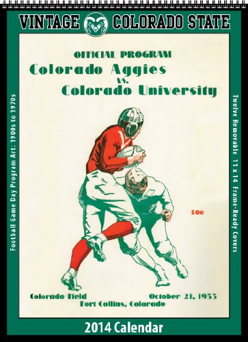 Colorado State Rams 2014 Vintage Football Calendar by 