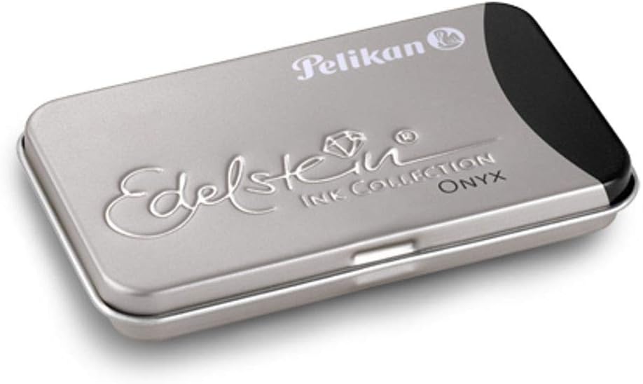 Pelikan 339648 Gemstone GTP/6 Fountain Pen Ink in Metal Case Garnet Ink Cartridge Black