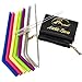 Arctic Lava Silicone and Stainless Steel Straw Set with 2 Cleaning Brushes in a Handy Storage Pouch. Fits 30oz Yeti / RTIC Style Tumblers