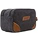Kemy's Toiletry Bag for Men, Men's Travel Dopp Kit, Canvas Shaving Bag With Dual Compartments for Toiletries Accessories